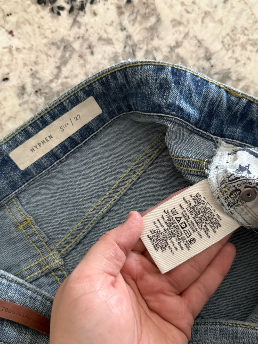 Pilcro & The Letterpress Hyphen Mid-Rise Bandana Tassel Boyfriend Jean 27 - Picture 8 of 16